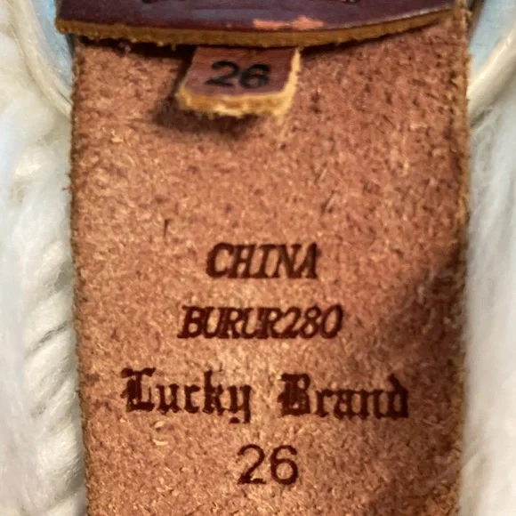 Lucky Brand Brown &Black Leather Belt with Distressed Finish and silver buckle - Picture 8 of 12
